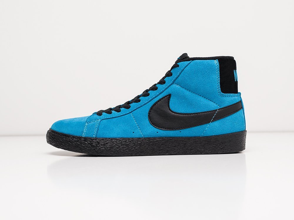 Nike SB Zoom Blazer Mid голубые замша мужские (AR21880) - фото 1 Nike SB Zoom Blazer Mid голубые замша мужские (AR21880) - фото 1