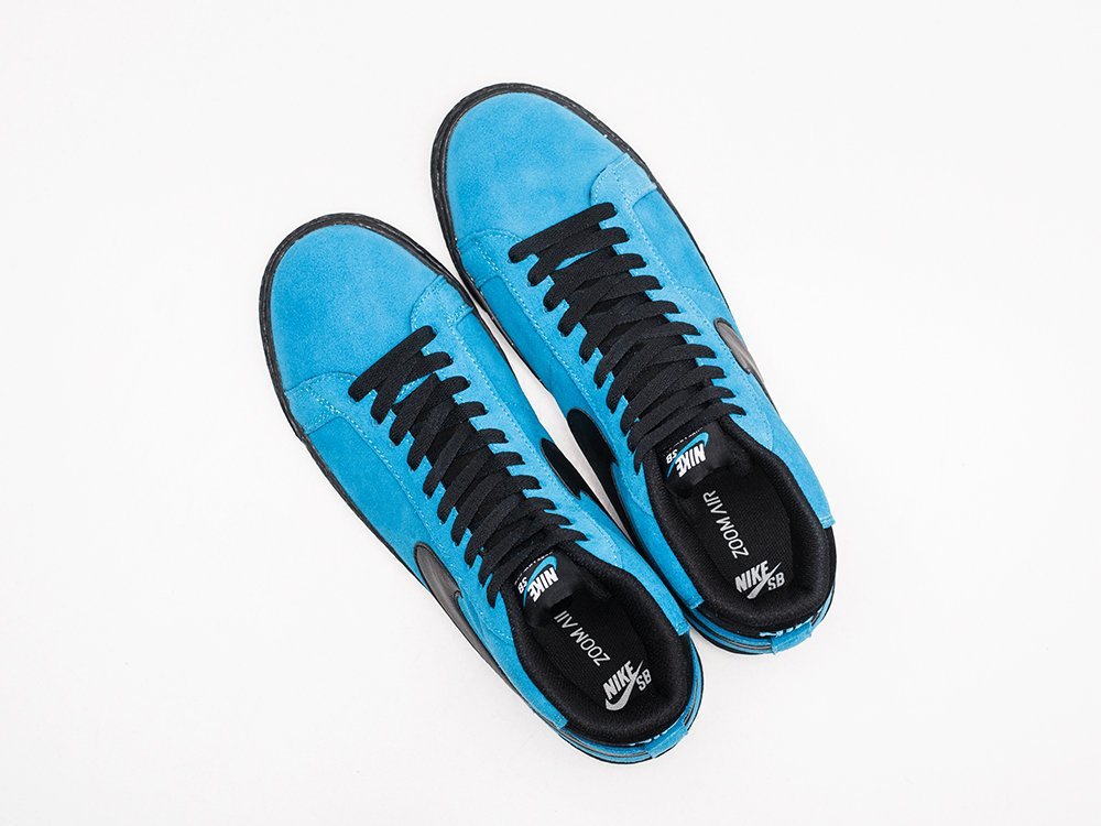 Nike SB Zoom Blazer Mid голубые замша мужские (AR21880) - фото 3 Nike SB Zoom Blazer Mid голубые замша мужские (AR21880) - фото 3