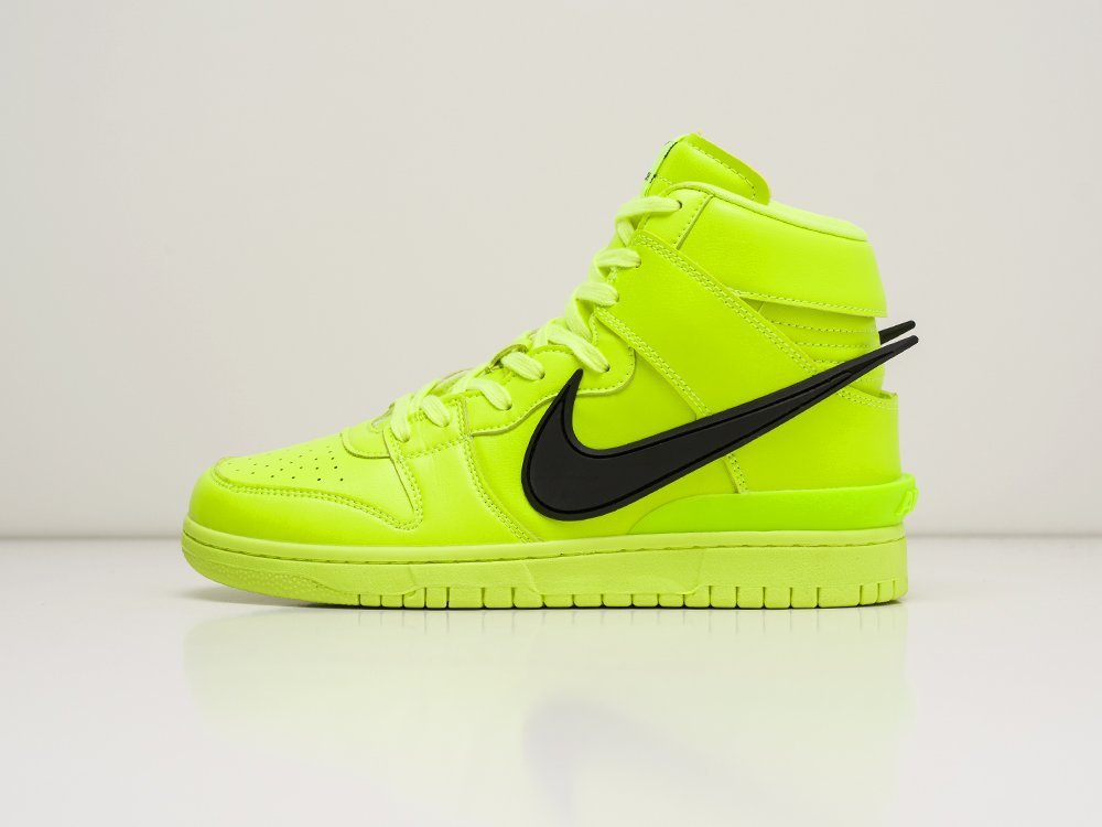 Nike AMBUSH x SB Dunk High Flash Lime зеленые мужские (AR21890) - фото 1