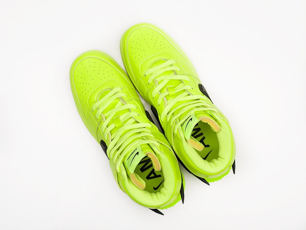 Nike AMBUSH x SB Dunk High Flash Lime зеленые мужские (AR21890) - фото 3