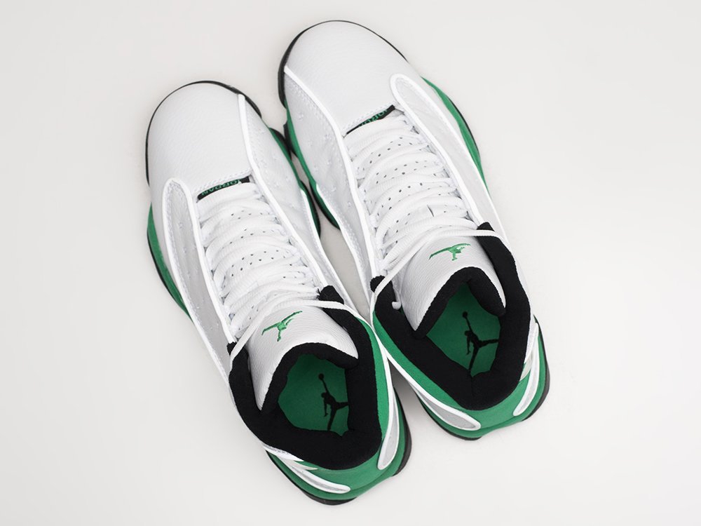 Nike Air Jordan 13 Retro Lucky Green белые кожа мужские (AR21944) - фото 3