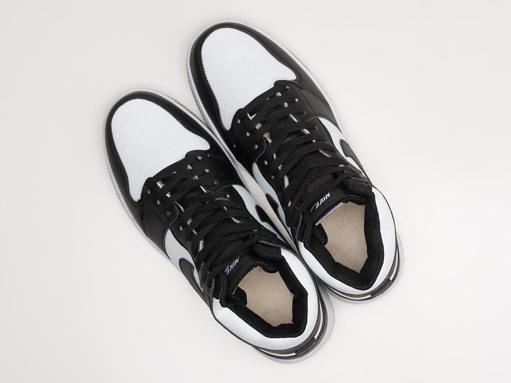 Nike Air Jordan 1 черные кожа мужские (AR21962) - фото 3 Nike Air Jordan 1 черные кожа мужские (AR21962) - фото 3