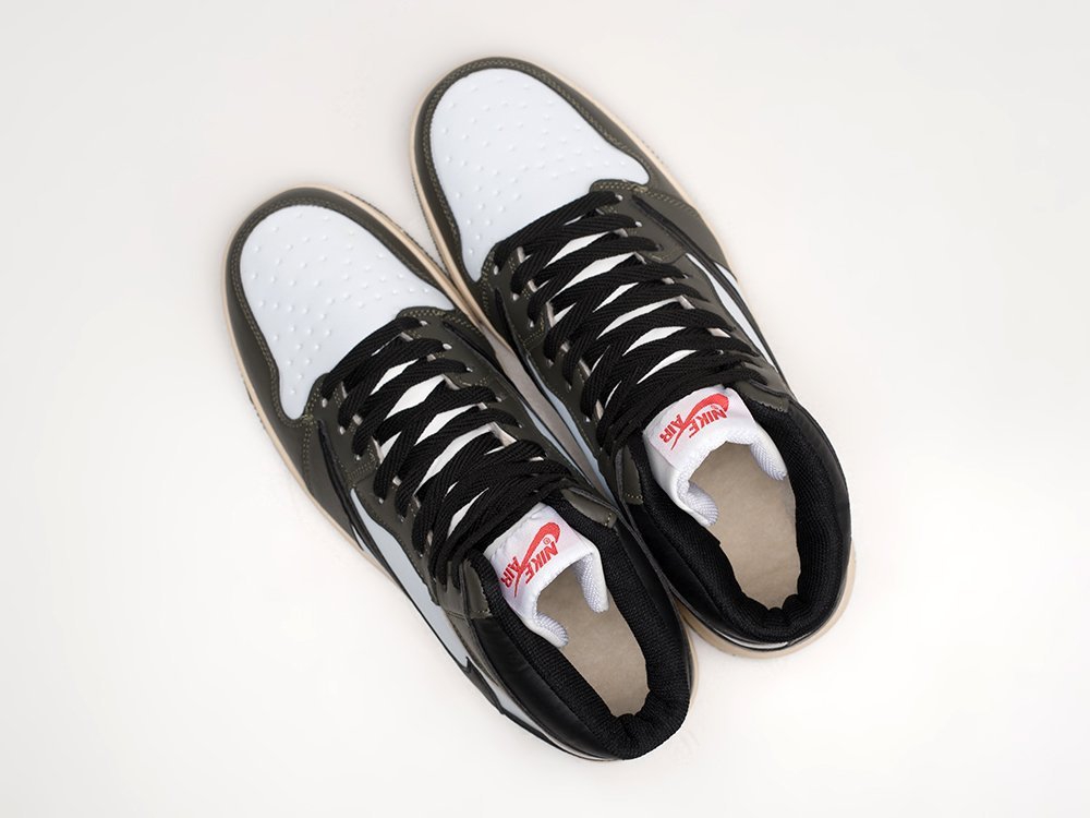 мужские кроссовки Nike Air Jordan 1 x Travis Scott Brown / White / Black