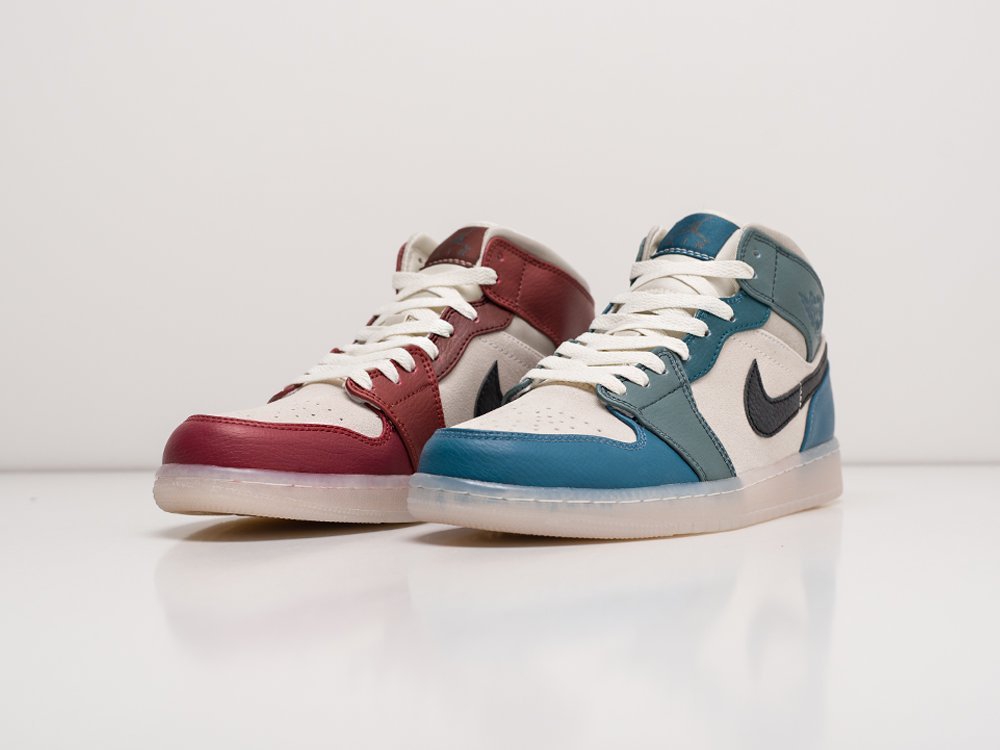 мужские кроссовки Nike Air Jordan 1 Mid Anti-Gravity Machines Dark Pony / Saturn Gold / Redstone