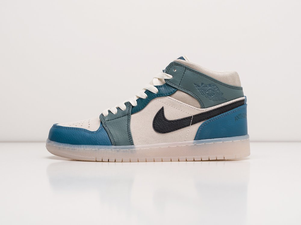 мужские кроссовки Nike Air Jordan 1 Mid Anti-Gravity Machines Dark Pony / Saturn Gold / Redstone
