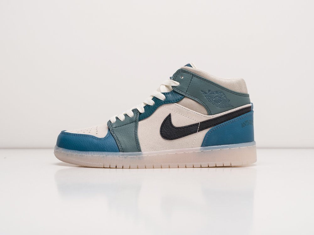 женские кроссовки Nike Air Jordan 1 Mid WMNS Anti-Gravity Machines Dark Pony / Saturn Gold / Redstone