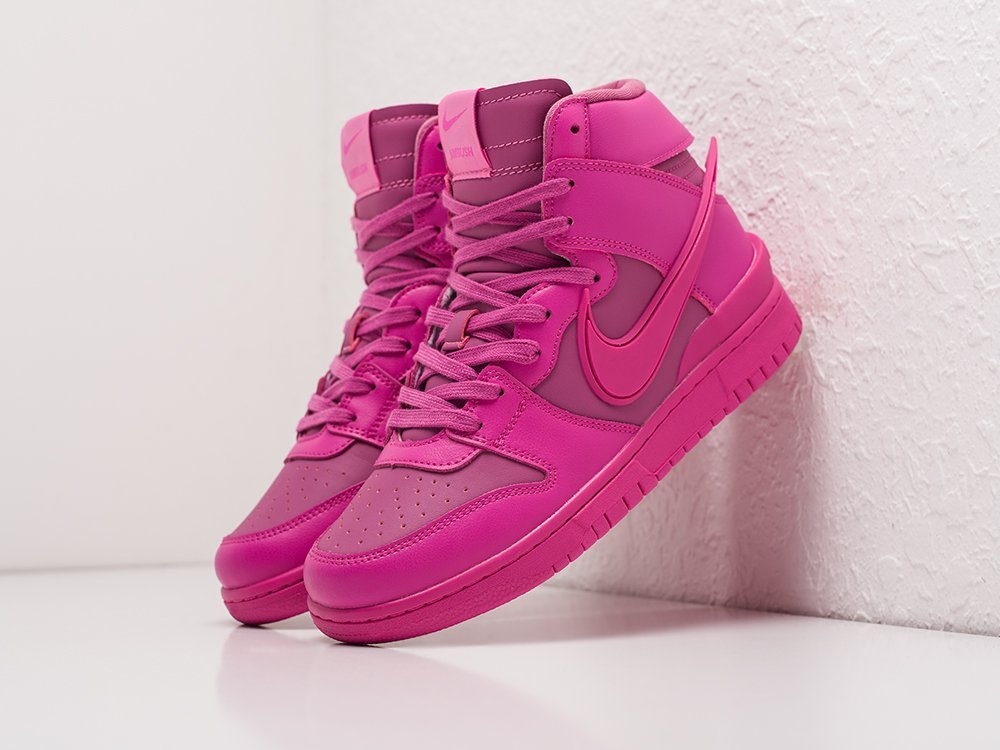 Nike x AMBUSH SB Dunk High WMNS Cosmic Fuchsia розовые женские (AR22044) - фото 2