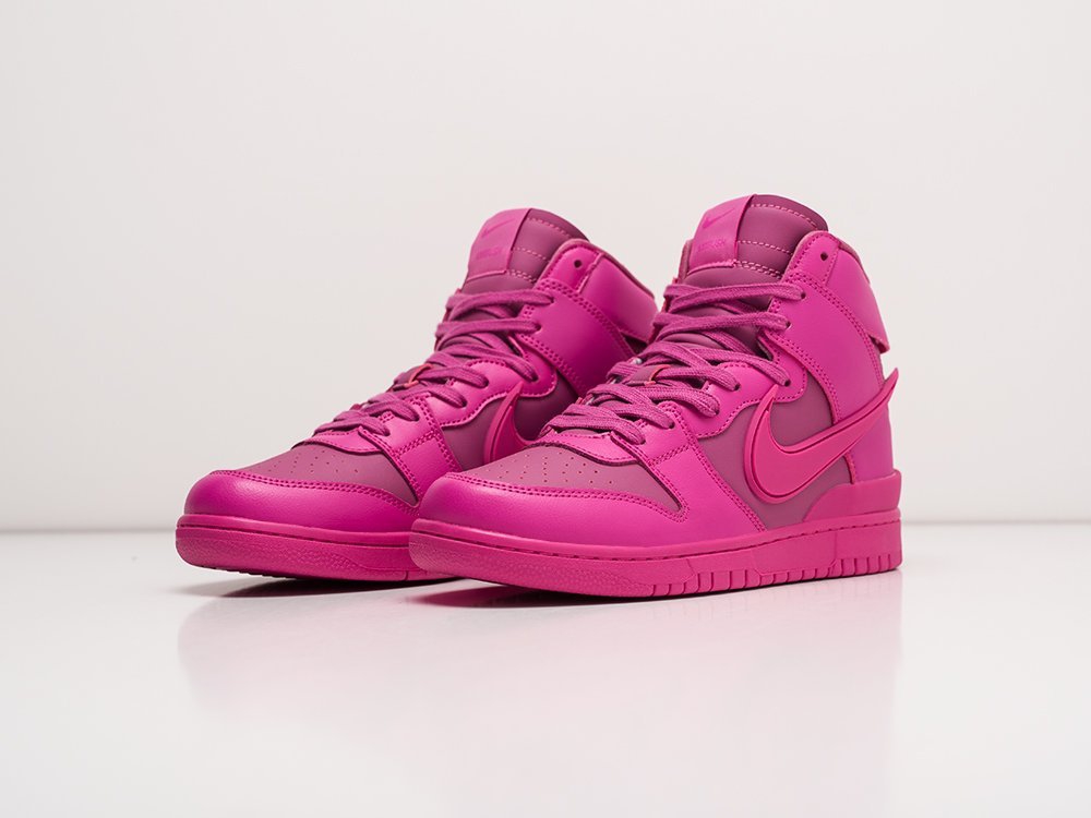 Nike x AMBUSH SB Dunk High WMNS Cosmic Fuchsia розовые женские (AR22044) - фото 3