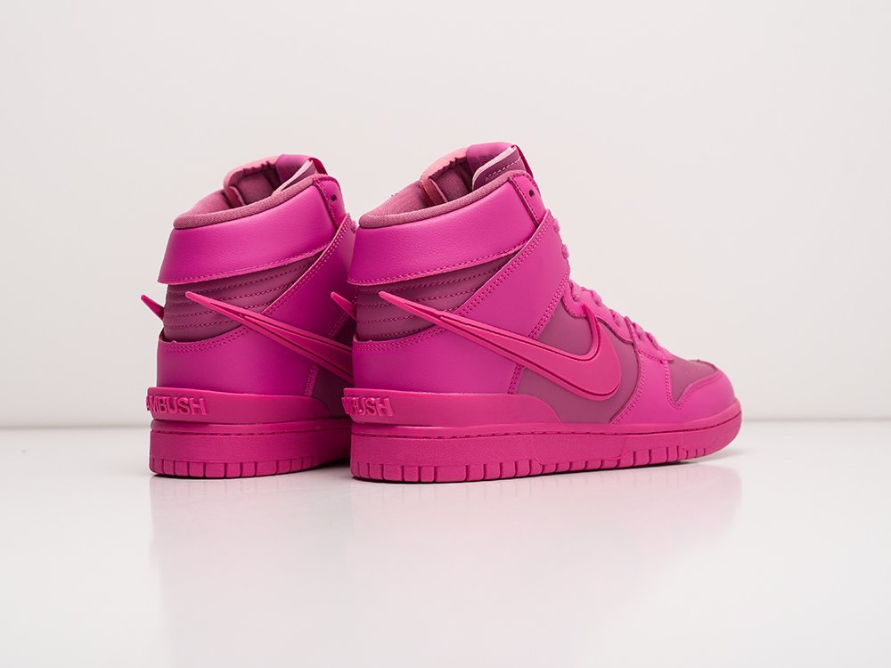Nike x AMBUSH SB Dunk High WMNS Cosmic Fuchsia розовые женские (AR22044) - фото 4