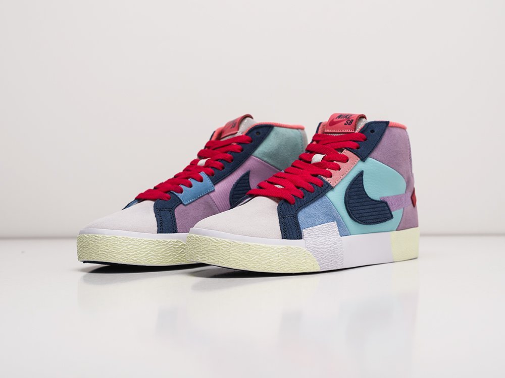 Nike SB Zoom Blazer Mid WMNS Premium Mosaic разноцветные текстиль женские (AR22050) - фото 3 Nike SB Zoom Blazer Mid WMNS Premium Mosaic разноцветные текстиль женские (AR22050) - фото 3