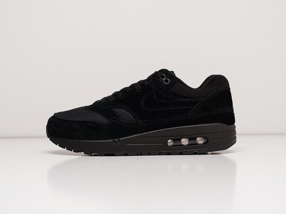Nike Air Max 1 черные замша мужские (AR22127) - фото 1 Nike Air Max 1 черные замша мужские (AR22127) - фото 1