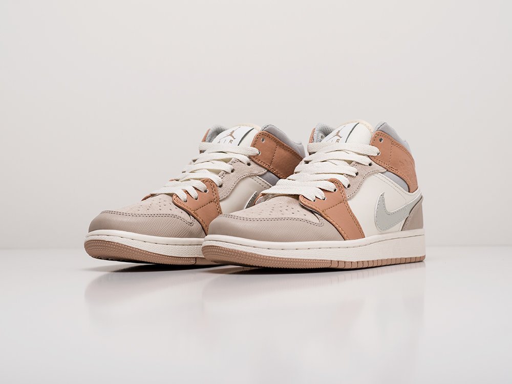 женские кроссовки Nike Air Jordan 1 Milan WMNS White / Grey / Beige