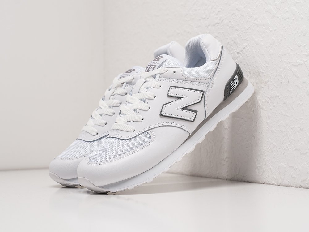 New Balance 574 белые текстиль мужские (AR22177) - фото 2 New Balance 574 белые текстиль мужские (AR22177) - фото 2