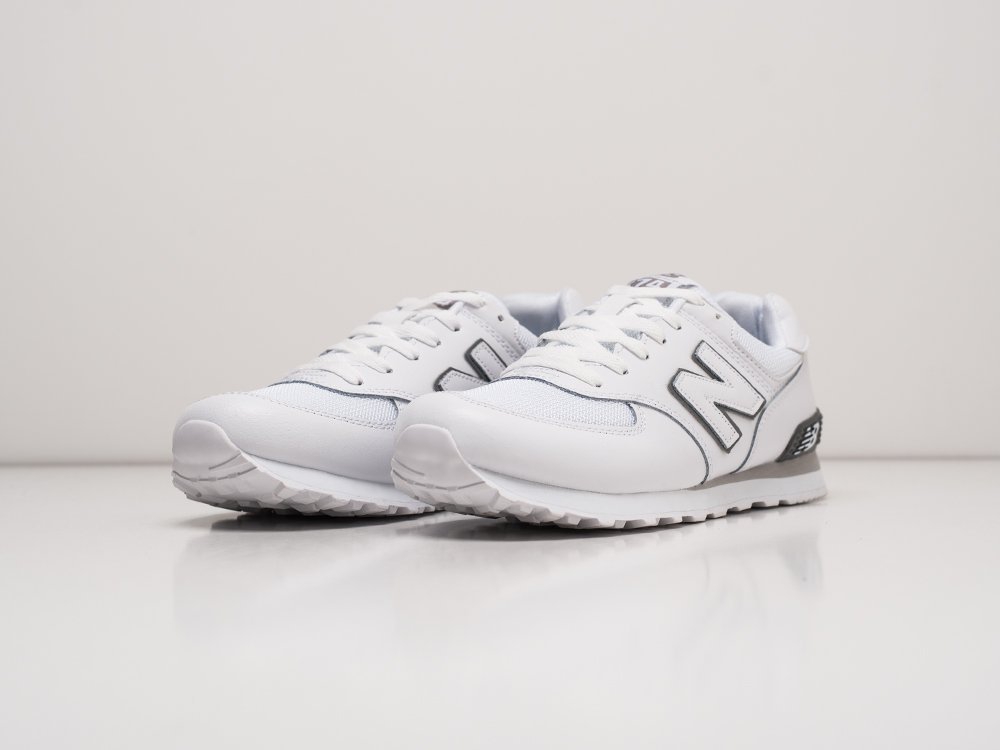 New Balance 574 белые текстиль мужские (AR22177) - фото 3 New Balance 574 белые текстиль мужские (AR22177) - фото 3