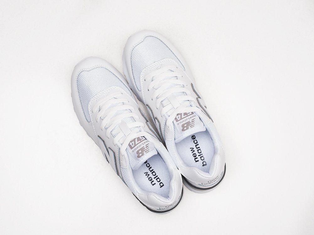 New Balance 574 белые текстиль мужские (AR22177) - фото 6 New Balance 574 белые текстиль мужские (AR22177) - фото 6