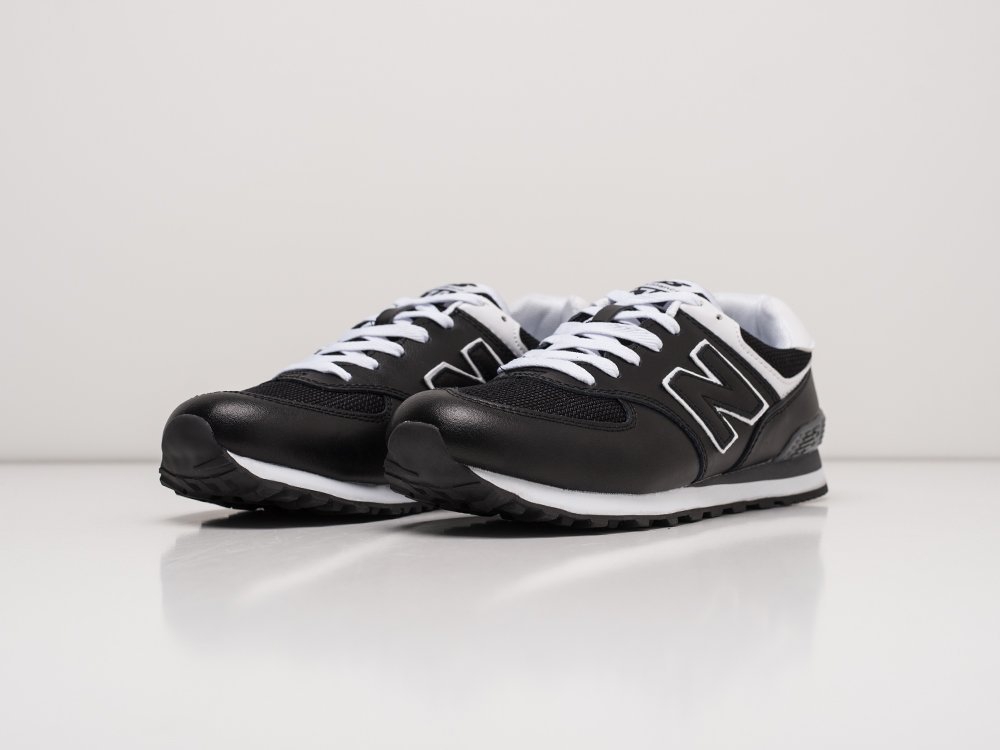 New Balance 574 черные кожа мужские (AR22179) - фото 3