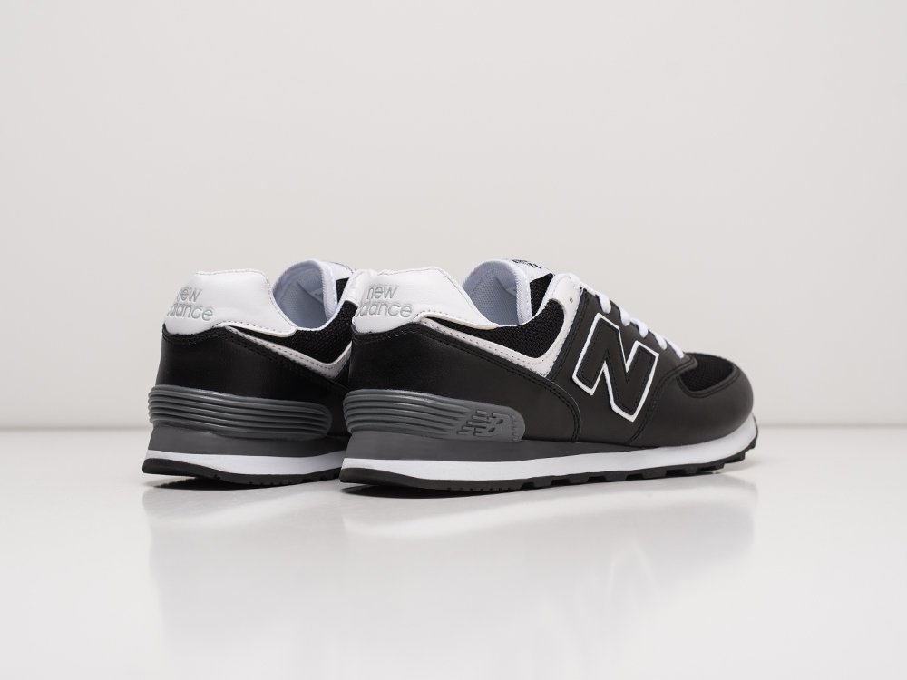 New Balance 574 черные кожа мужские (AR22179) - фото 4