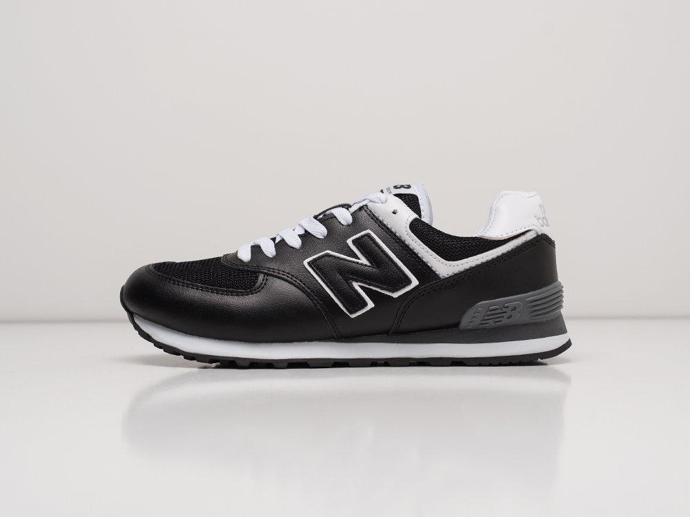 New Balance 574 черные кожа мужские (AR22179) - фото 1 New Balance 574 черные кожа мужские (AR22179) - фото 1