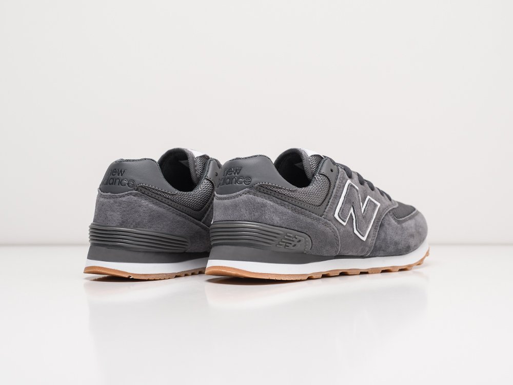 New Balance 574 серые текстиль мужские (AR22182) - фото 4