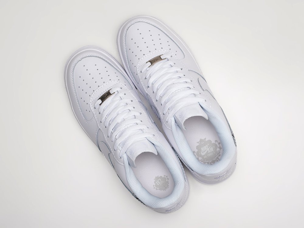Nike x OFF-White Air Force 1 Low белые текстиль мужские (AR22230) - фото 3