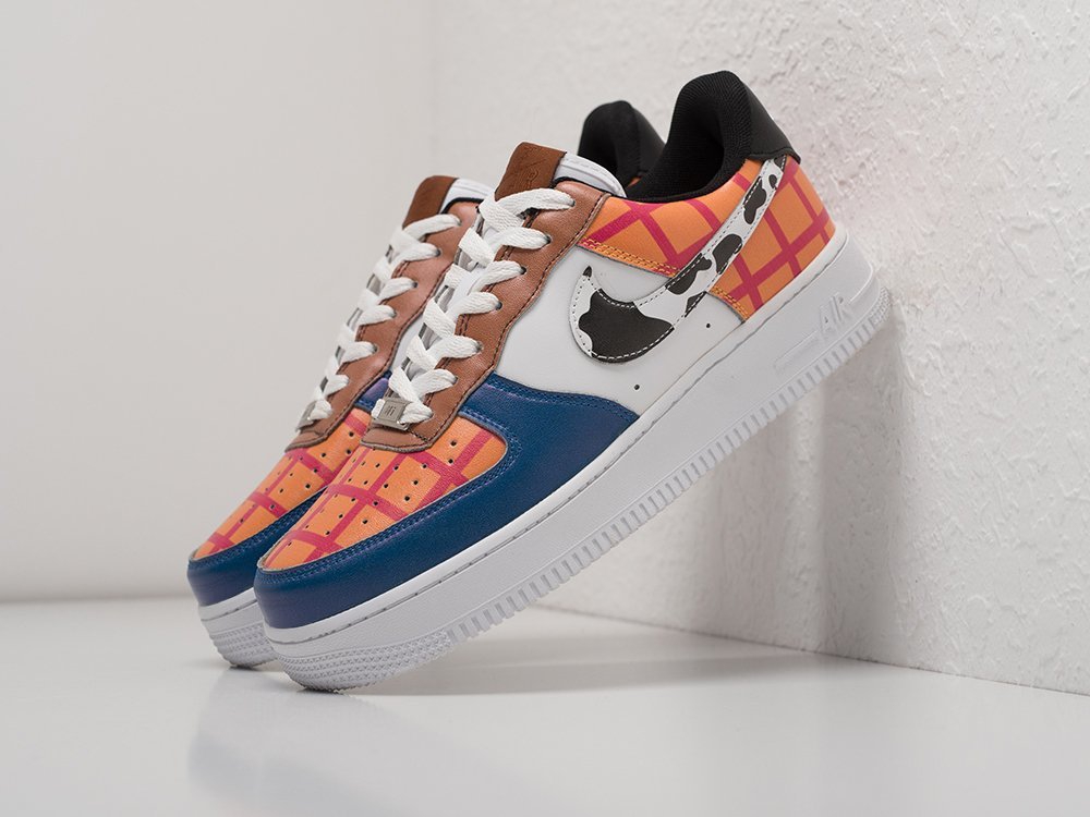 женские кроссовки Nike Air Force 1 Low WMNS White / Blue / Orange