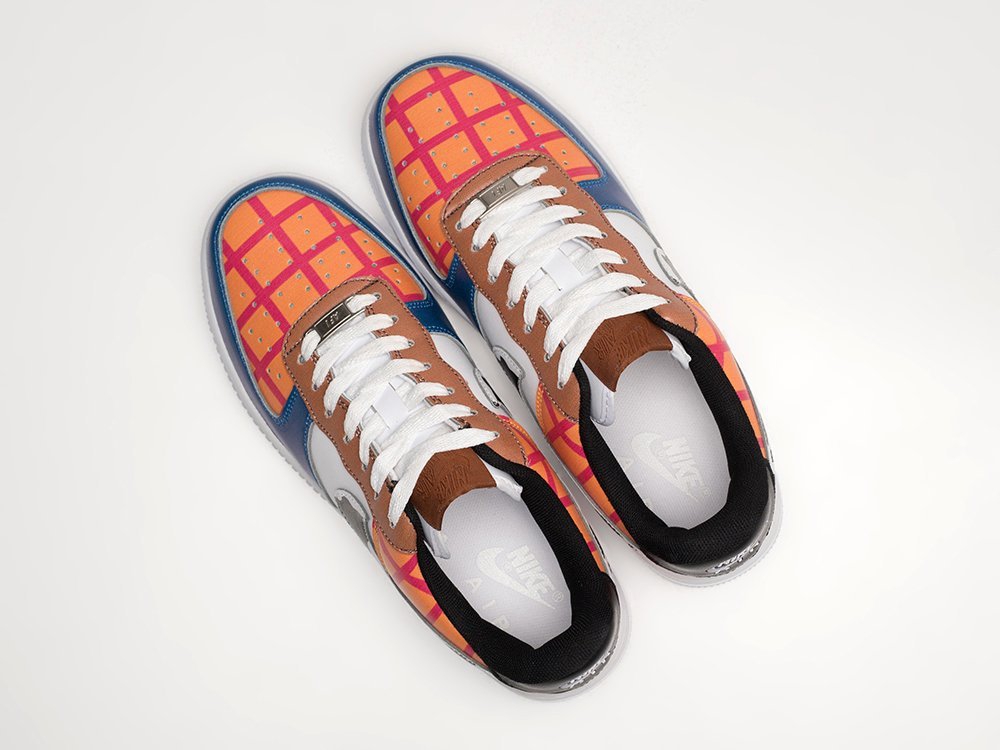 женские кроссовки Nike Air Force 1 Low WMNS White / Blue / Orange