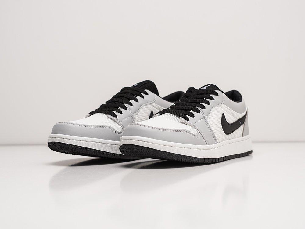Nike Air Jordan 1 Low Grey / White / Black - фото 3