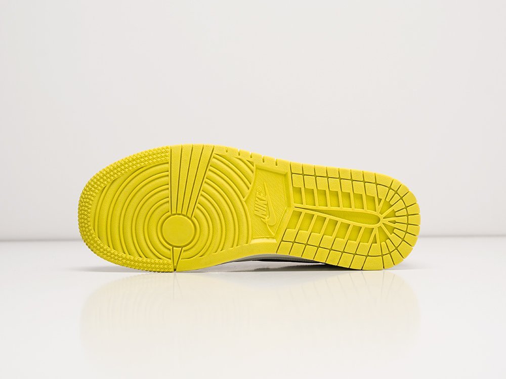 Мужские кроссовки Nike Air Jordan 1 Low White / Black / Yellow (40-45 размер) фото 5