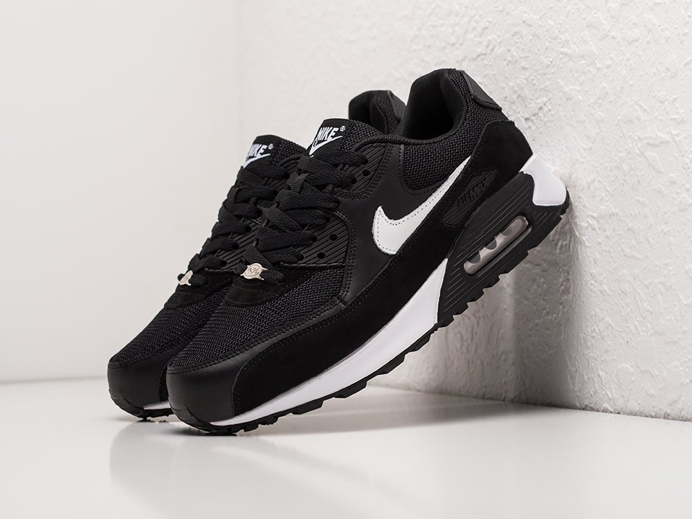 Nike Air Max 90 черные кожа мужские (AR22401) - фото 2