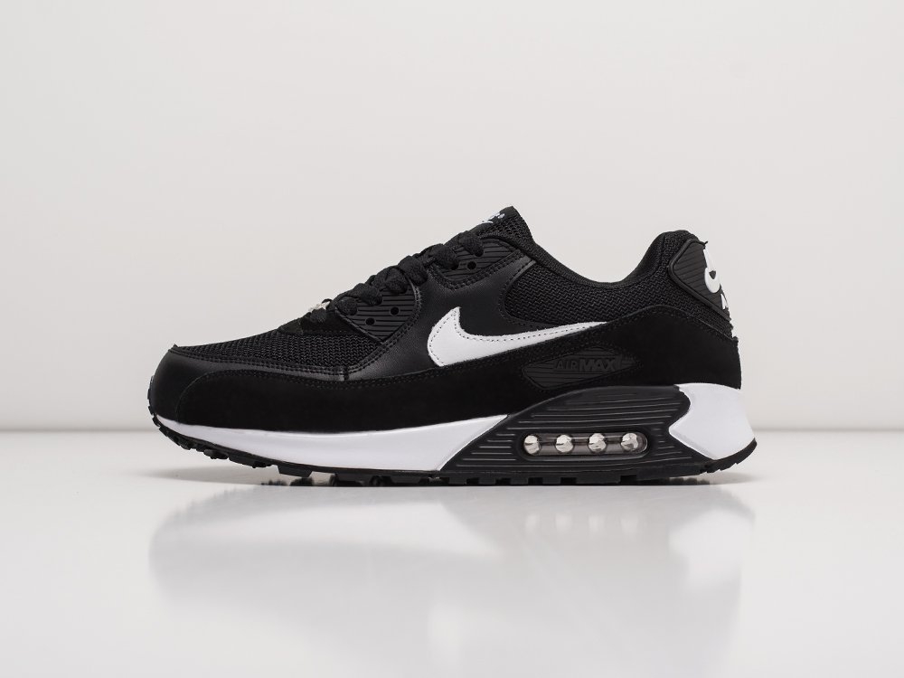 Nike Air Max 90 черные кожа мужские (AR22401) - фото 1 Nike Air Max 90 черные кожа мужские (AR22401) - фото 1