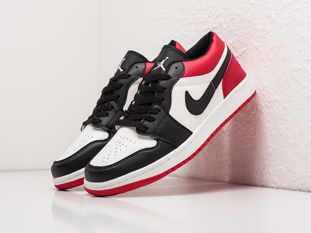 Nike Air Jordan 1 Low White / Red / Black - фото 2