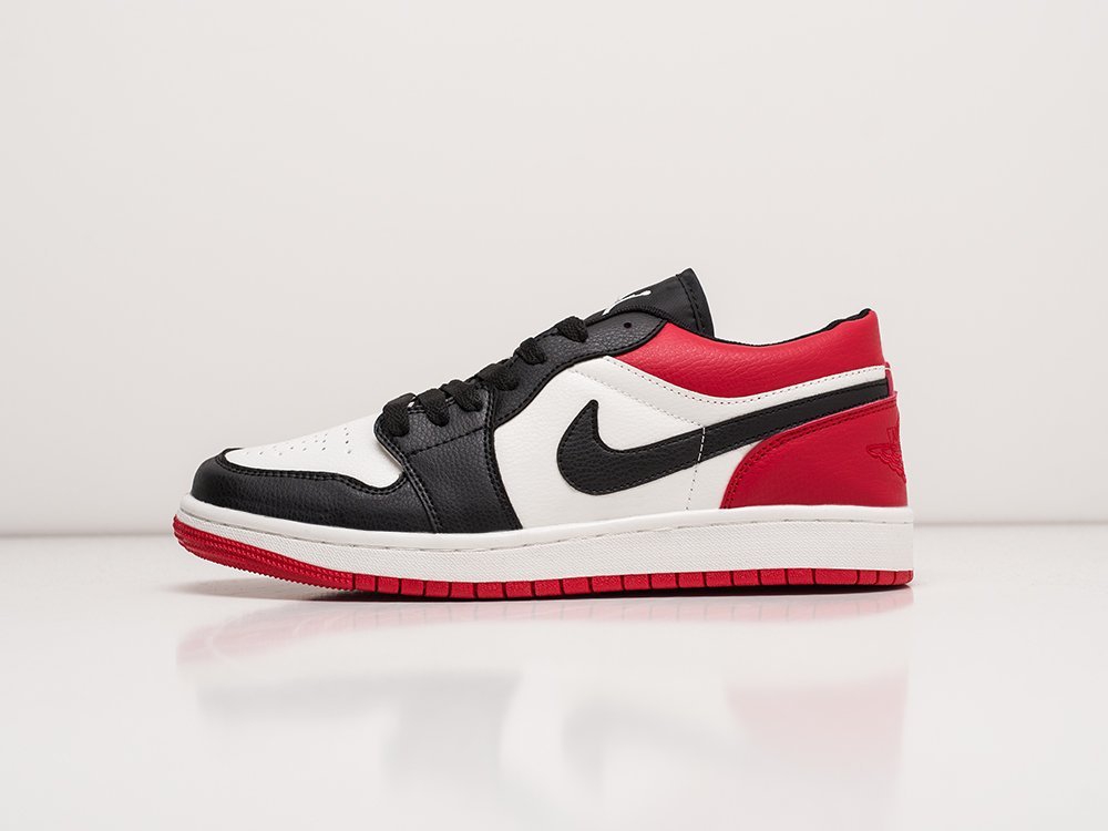Nike Air Jordan 1 Low White / Red / Black - фото 1