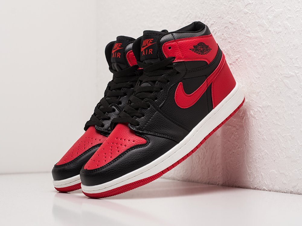 Nike Air Jordan 1 черные кожа мужские (AR22429) - фото 2 Nike Air Jordan 1 черные кожа мужские (AR22429) - фото 2