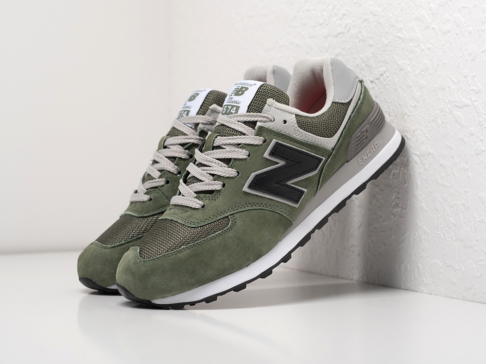 New Balance 574 зеленые замша мужские (AR22480) - фото 2 New Balance 574 зеленые замша мужские (AR22480) - фото 2