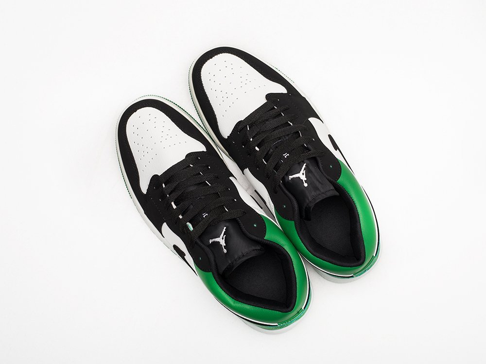 Nike Air Jordan 1 Low White / Black / Green - фото 3