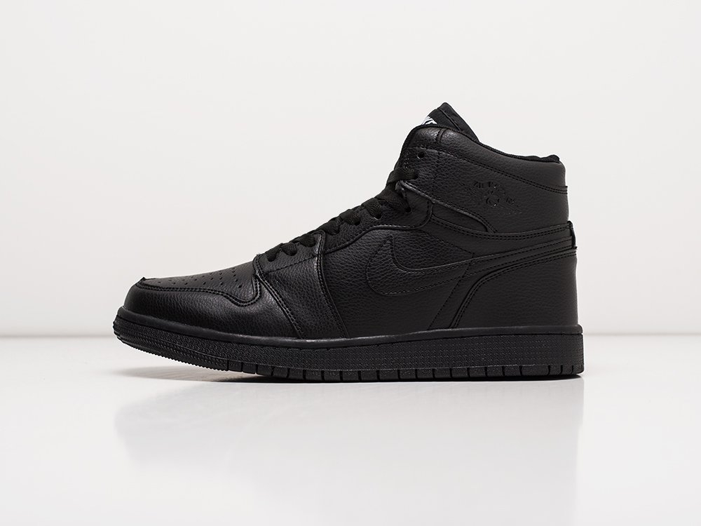 Nike Air Jordan 1 черные кожа мужские (AR22487) - фото 1