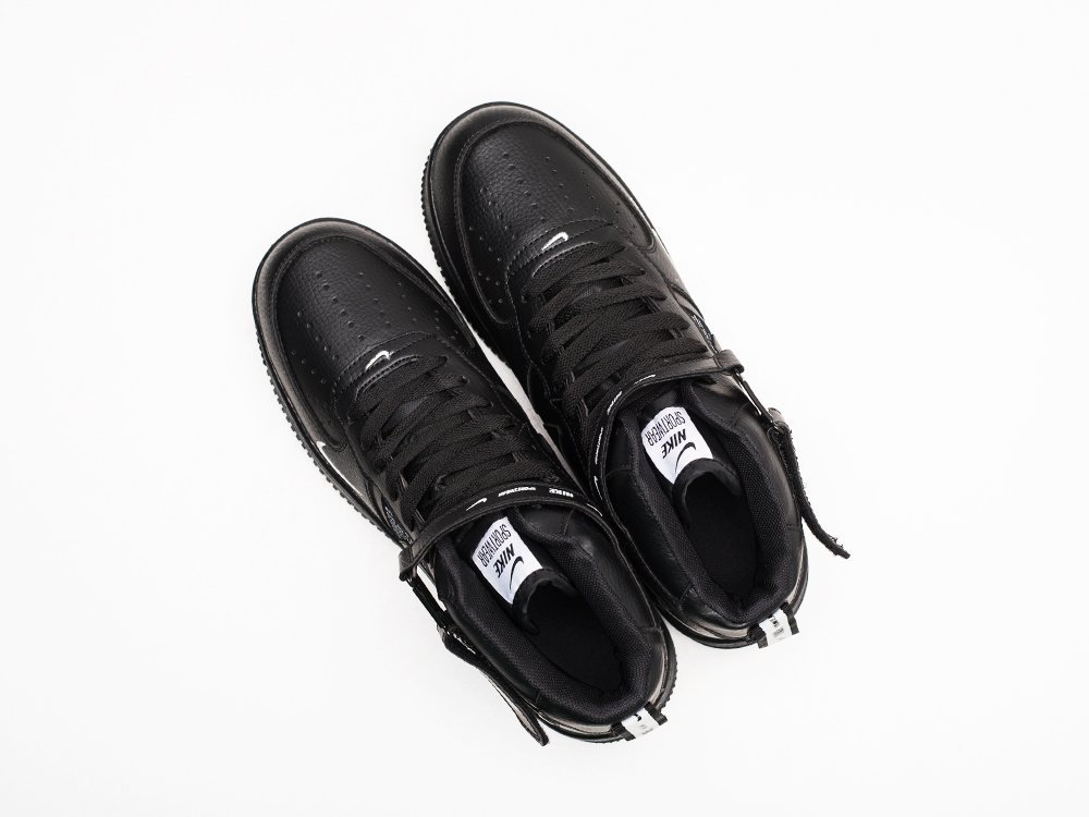 Мужские кроссовки Nike Air Force 1 07 Mid LV8 Triple Black (40-45 размер) фото 3