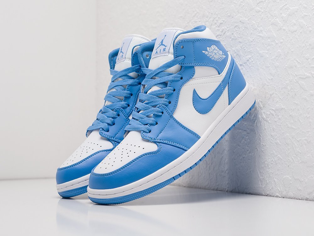 Nike Air Jordan 1 голубые кожа мужские (AR22493) - фото 2