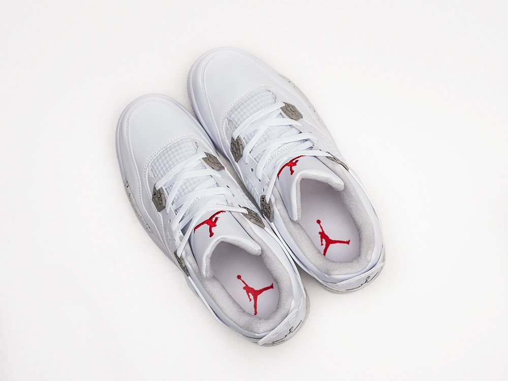 Nike Air Jordan 4 Retro белые кожа мужские (AR22559) - фото 3