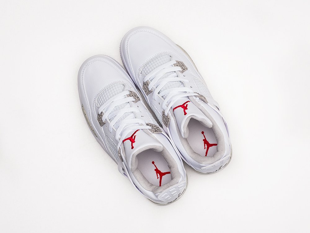 Nike Air Jordan 4 Retro WMNS белые кожа женские (AR22569) - фото 3