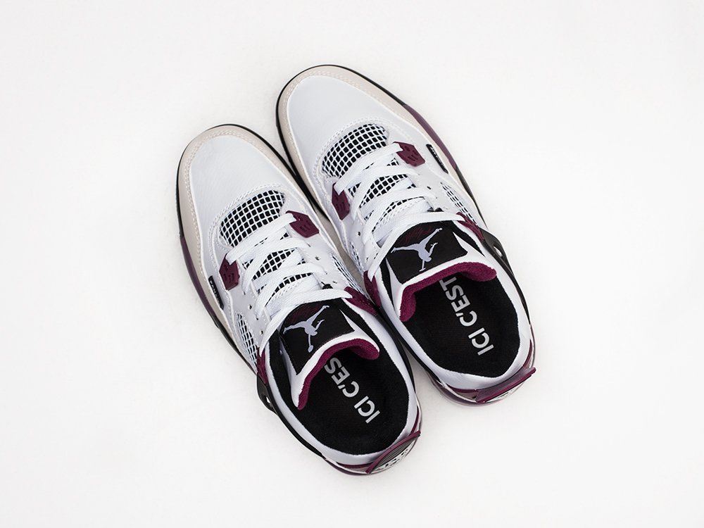 Nike x PSG Air Jordan 4 Retro WMNS белые кожа женские (AR22571) - фото 6 Nike x PSG Air Jordan 4 Retro WMNS белые кожа женские (AR22571) - фото 6