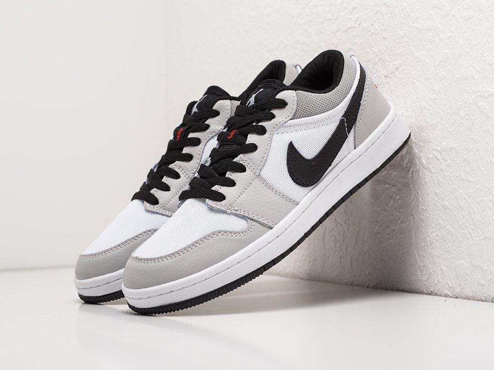 мужские кроссовки Nike Air Jordan 1 Low Grey / White / Black