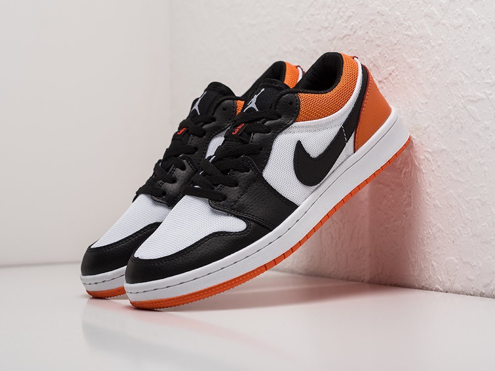 Nike Air Jordan 1 Low White / Black / Orange - фото 2
