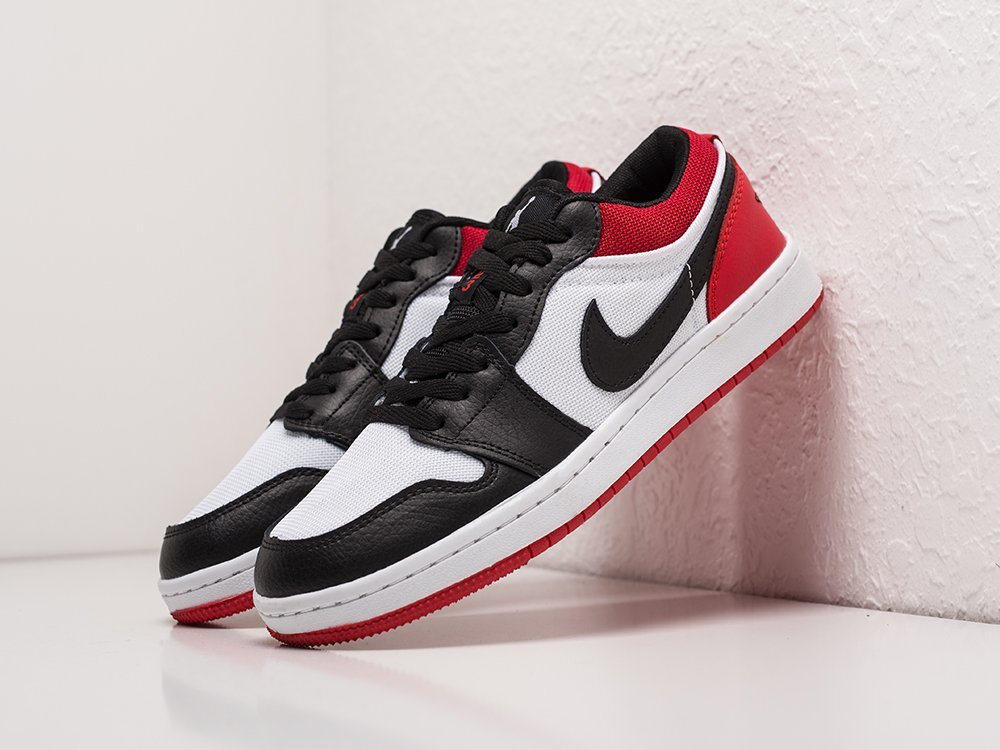 Nike Air Jordan 1 Low White / Black / Red - фото 2