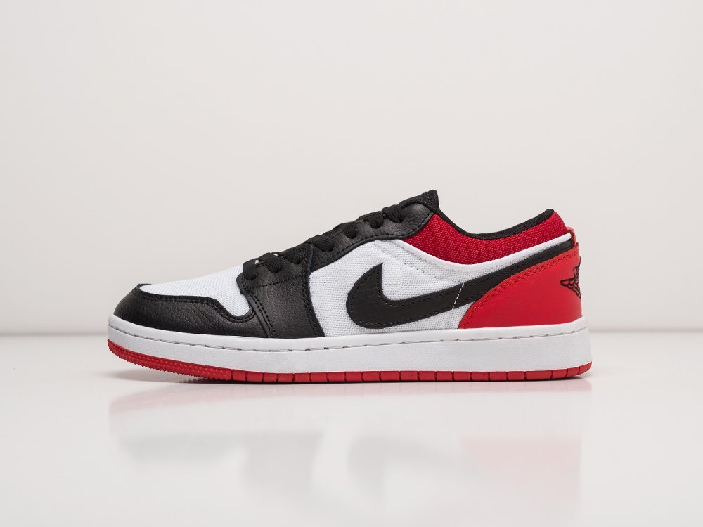 Nike Air Jordan 1 Low White / Black / Red - фото 1