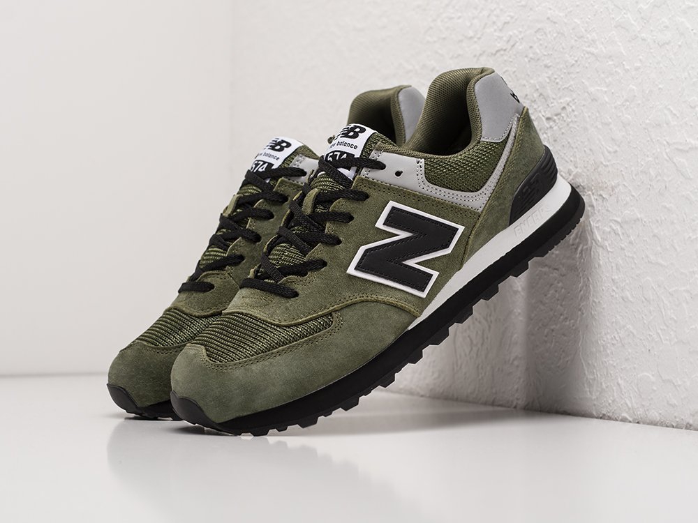 New Balance 574 зеленые замша мужские (AR22635) - фото 2 New Balance 574 зеленые замша мужские (AR22635) - фото 2