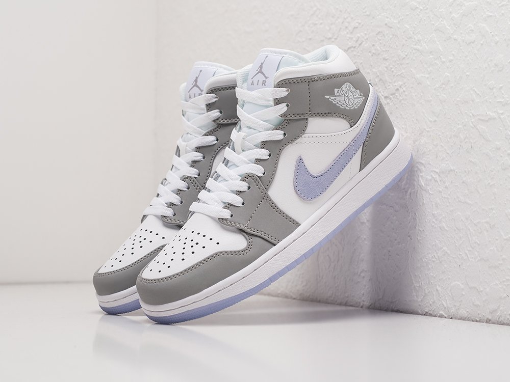 Nike Air Jordan 1 белые кожа мужские (AR22645) - фото 2 Nike Air Jordan 1 белые кожа мужские (AR22645) - фото 2