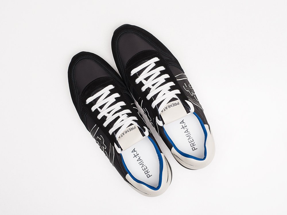 Мужские кроссовки Premiata Lander Black / White / Blue (40-45 размер) фото 3