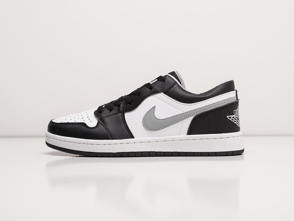 Nike Air Jordan 1 Low Black / White / Grey - фото 1