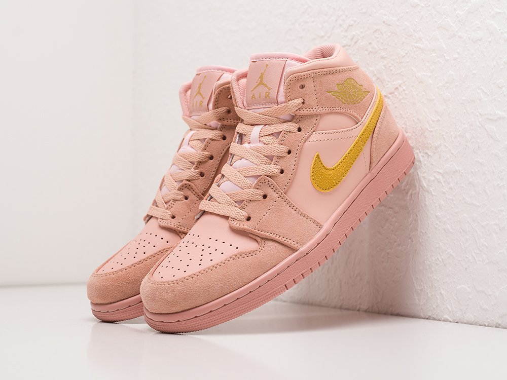 Nike Air Jordan 1 WMNS Coral Gold розовые кожа женские (AR22741) - фото 2 Nike Air Jordan 1 WMNS Coral Gold розовые кожа женские (AR22741) - фото 2